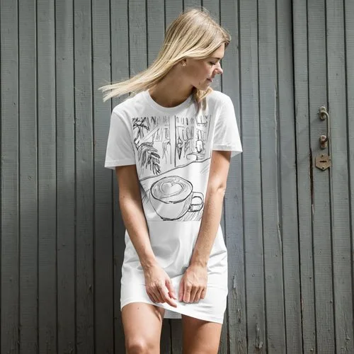 I Heart Coffee T-shirt Dress