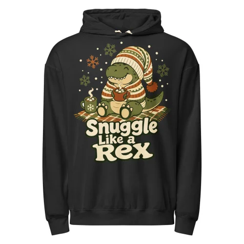 Snugosaurus Rex Cozy Hoodie – Big Front Print